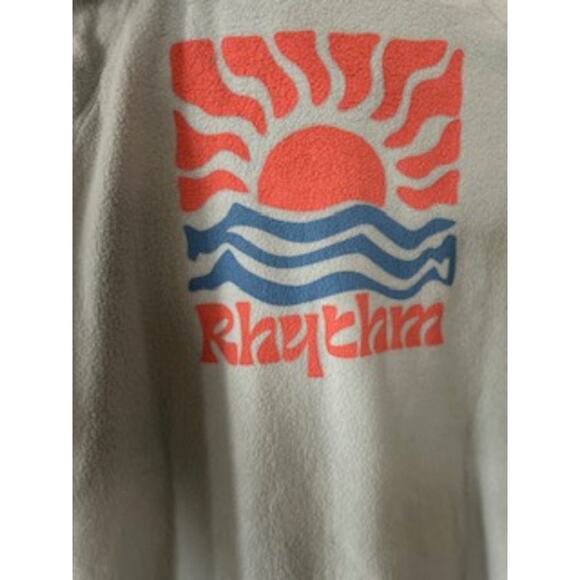 NWT Rhythm Women's Vintage Graphic Dawn Hoodie Beach Sweatshirt Sky Blue Size L - Picture 4 of 8